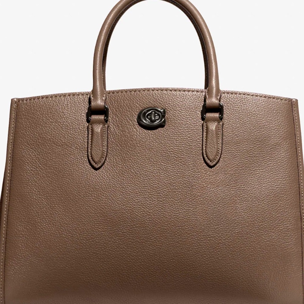 ⭐️SOLD⭐️ Coach Brooke Carryall In Pewter/Stone pebble leather